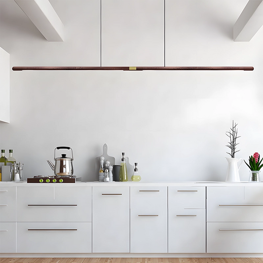 Jusole Lights - Balance – a handcrafted Nordic minimalist pendant light with a circular design, made from premium black walnut wood. Ideal for dining rooms, living rooms, or offices, this adjustable-height fixture offers multiple color temperatures to create the perfect ambiance. Quick and easy installation in under 15 minutes.