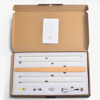 Fiora - A modern, portable LED lamp with walnut/beech wood. Features 360° adjustable lighting, magnetic attachment, stepless dimming, and built-in rechargeable battery. 4000K neutral light perfect for reading, working, or ambient lighting in living rooms, bedrooms, or offices.