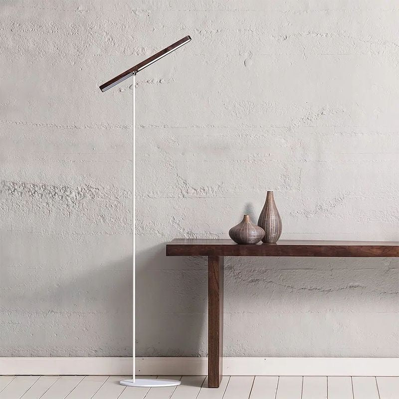 Fiora - A modern, portable LED lamp with walnut/beech wood. Features 360° adjustable lighting, magnetic attachment, stepless dimming, and built-in rechargeable battery. 4000K neutral light perfect for reading, working, or ambient lighting in living rooms, bedrooms, or offices.