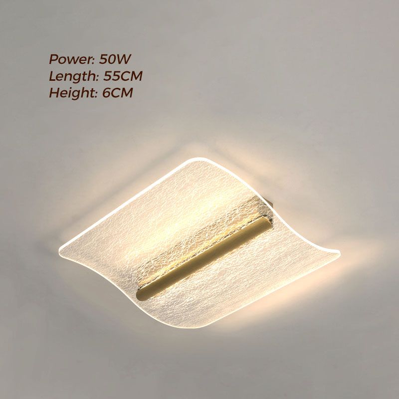Nimbus cloud-like acrylic LED ceiling light with soft, diffused petals in a minimalist profile, three adjustable color temperatures, dimmable via wall switch or remote.