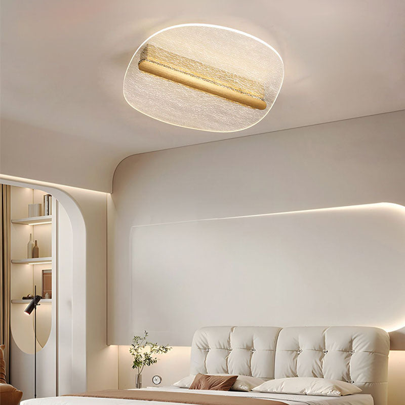 Nimbus cloud-like acrylic LED ceiling light with soft, diffused petals in a minimalist profile, three adjustable color temperatures, dimmable via wall switch or remote.