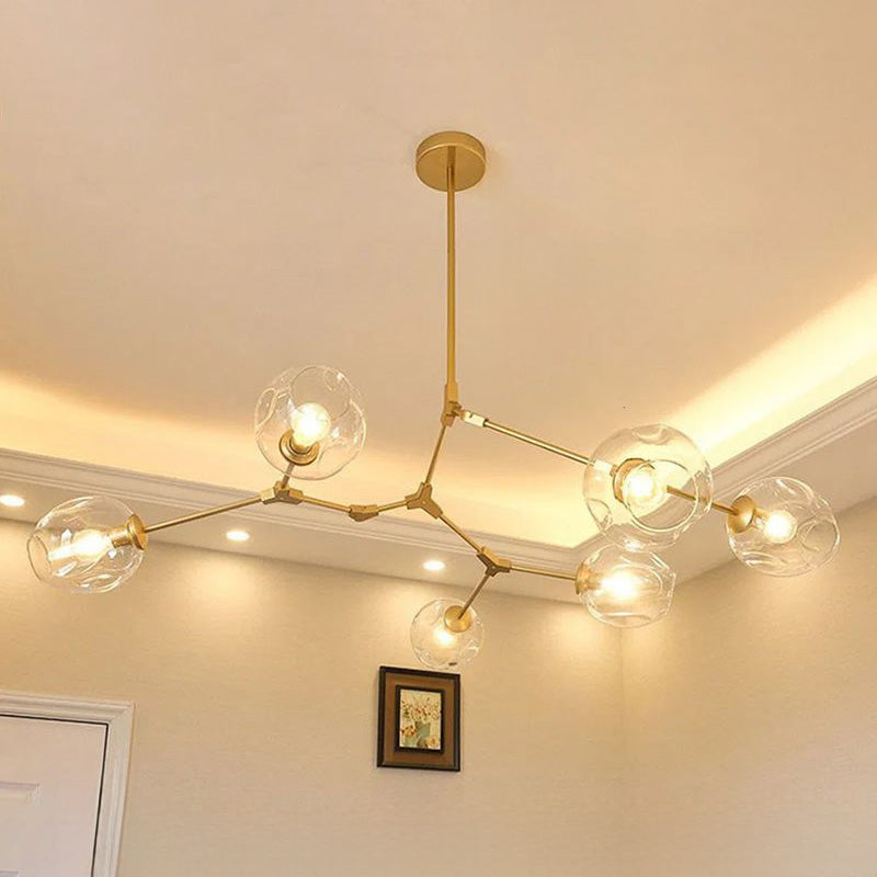 Crafted with a minimalist metal branch structure and available in 6 to 10-head options, Nebula Chandeliers offers flexibility in both style and scale. Perfect for dining rooms, living areas, or bedrooms, it brings a graceful, modern aesthetic to any interior.