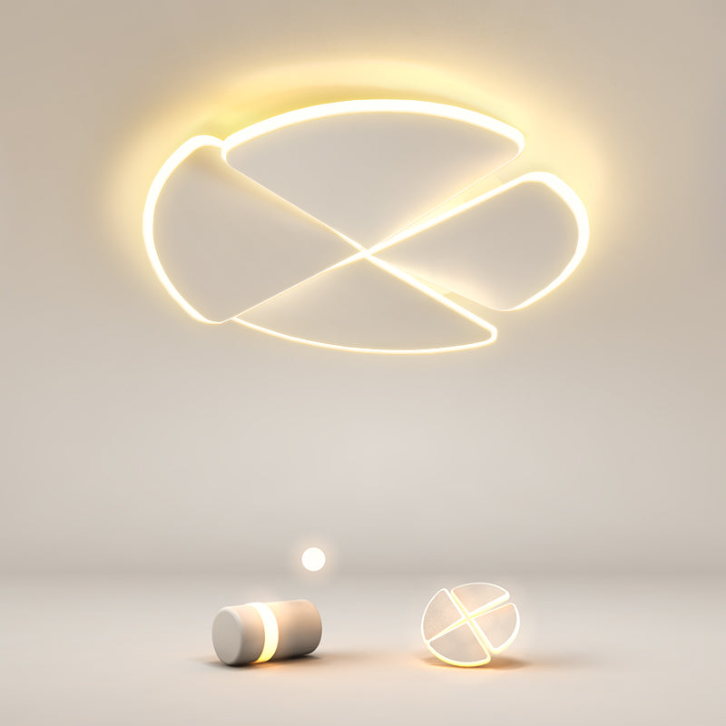 Jusole Lights – Serenity – Modern ceiling light in Clover and Rock Block styles, available in 5 sizes. Features semi-flush mount, tri-color LED, acrylic diffuser, iron frame, and remote-controlled color temperature and brightness adjustment.